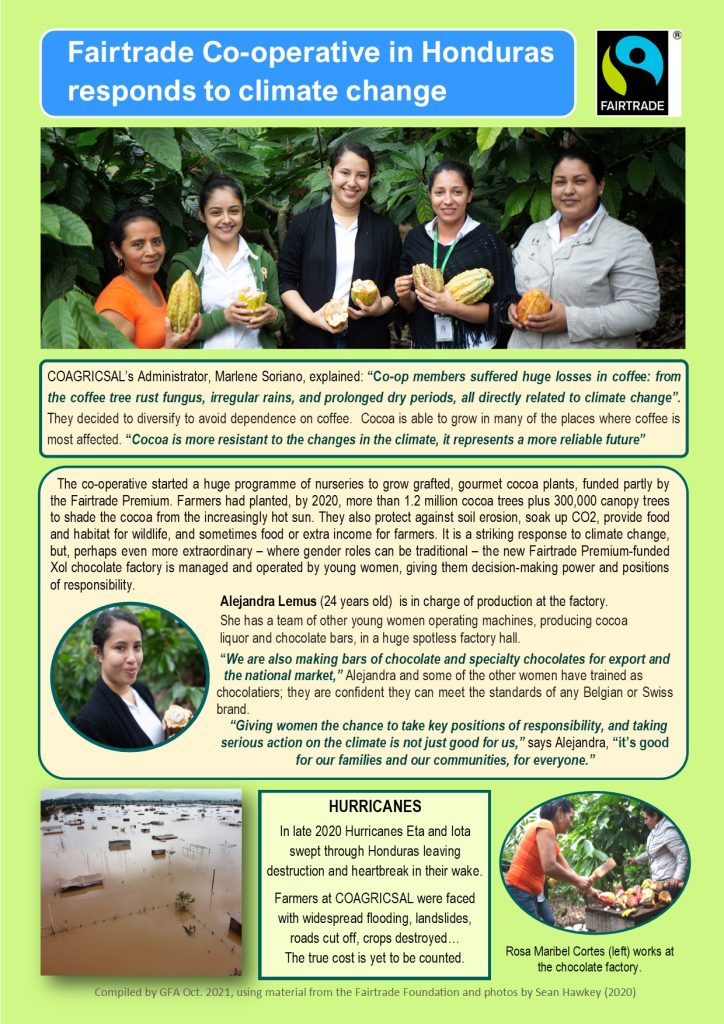 poster about Fairtrade coop in Honduras